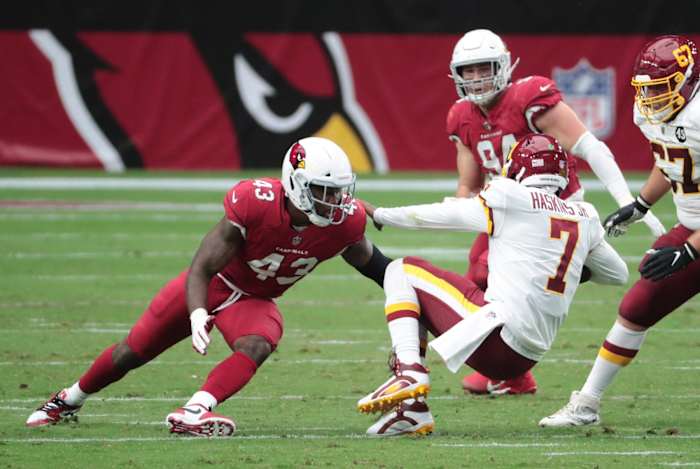 Dwayne Haskins Sack Reddick © Michael Chow via Imagn Content Services, LLC